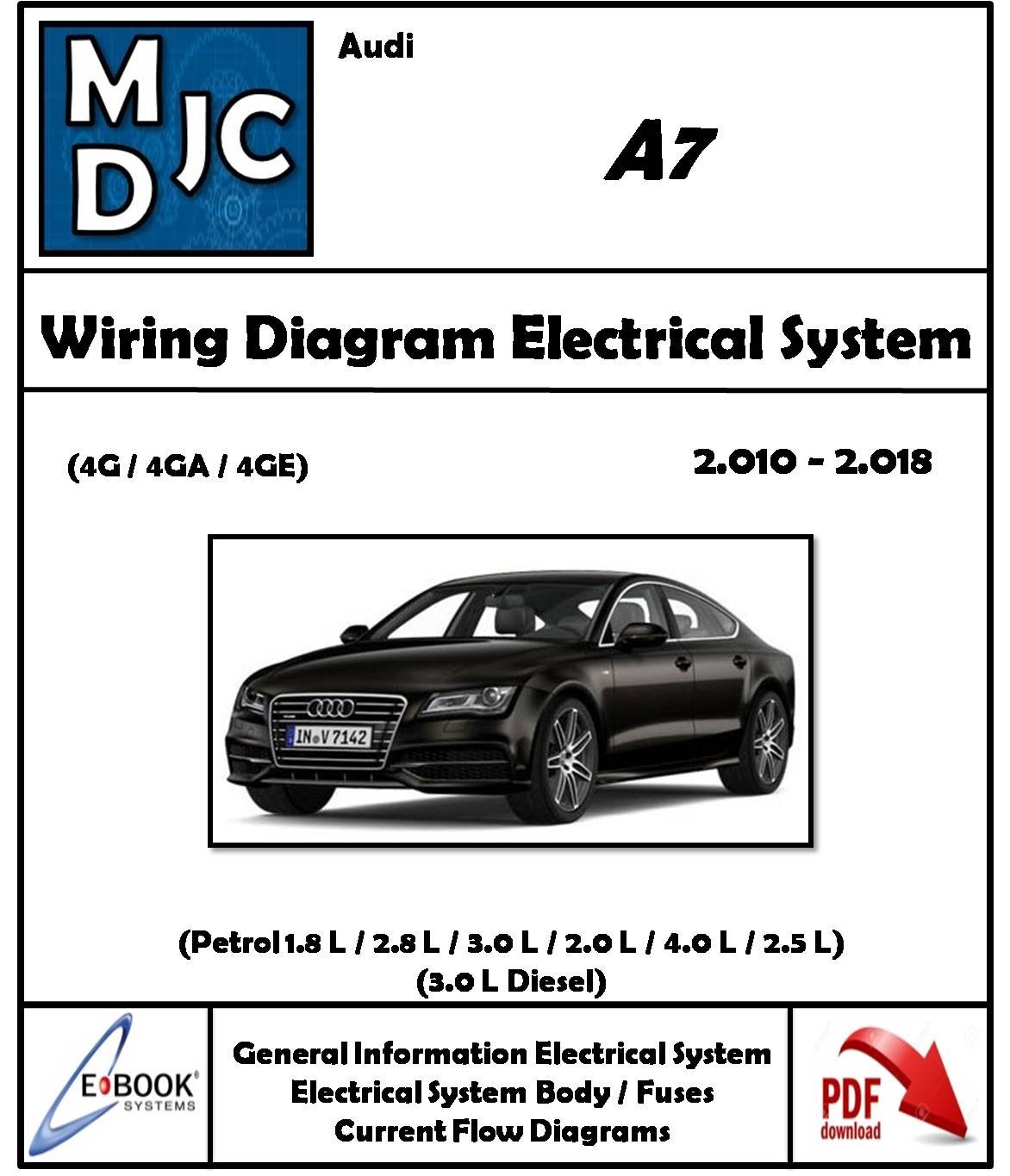 Manual Diagramas Sistema Electrico (Wiring Diagram) Audi A7 ( 4G / 4GA / 4GE ) 2010 - 2018
