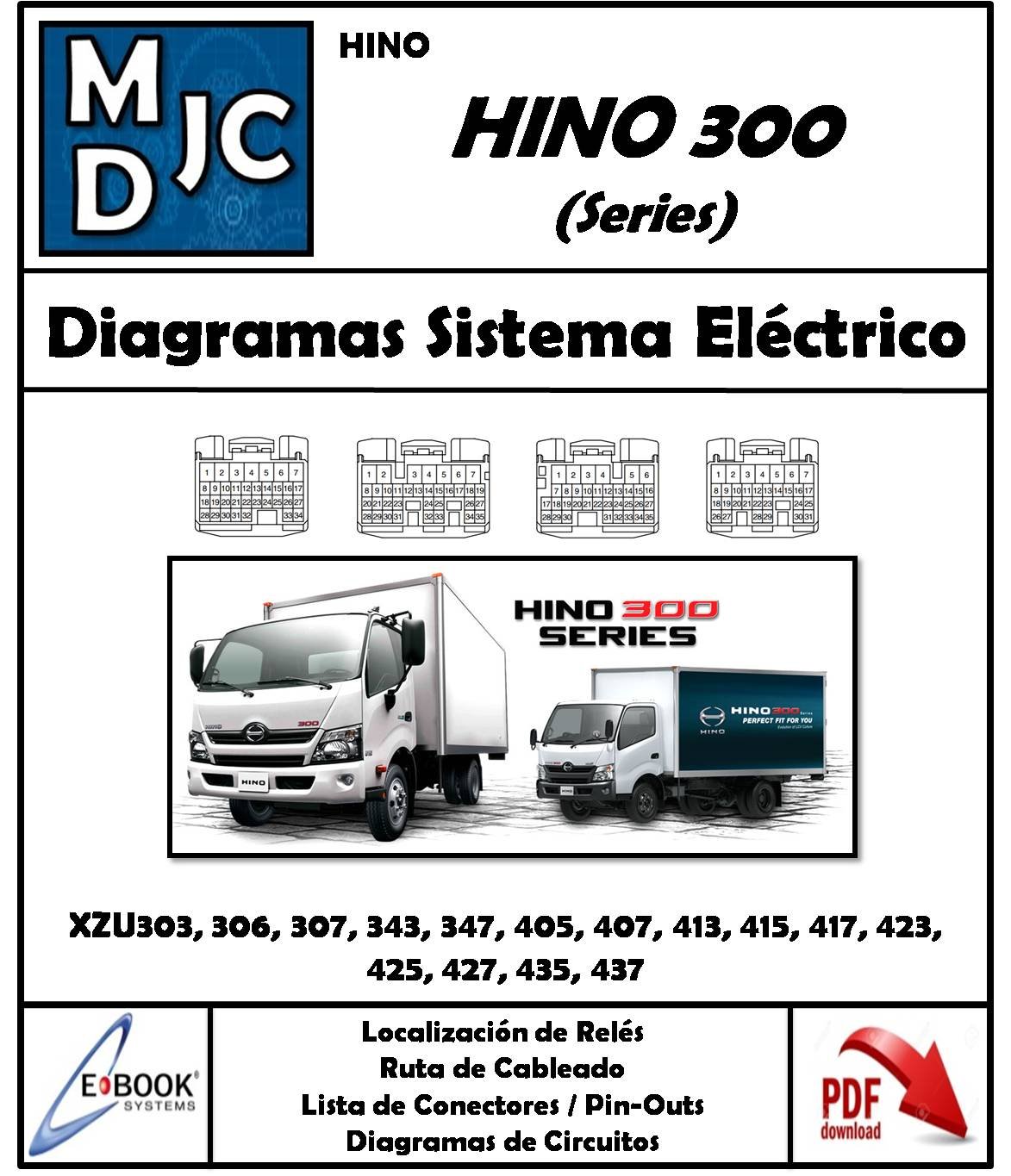 Manual Diagramas Sistema Electrico Hino 300 Series 300 / 400 | MDJC -  MANUALES DE TALLER