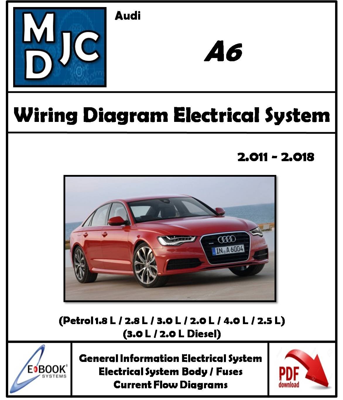 Manual Diagramas Sistema Electrico (Wiring Diagram) Audi A6 (C7-4G) 2011 - 2018